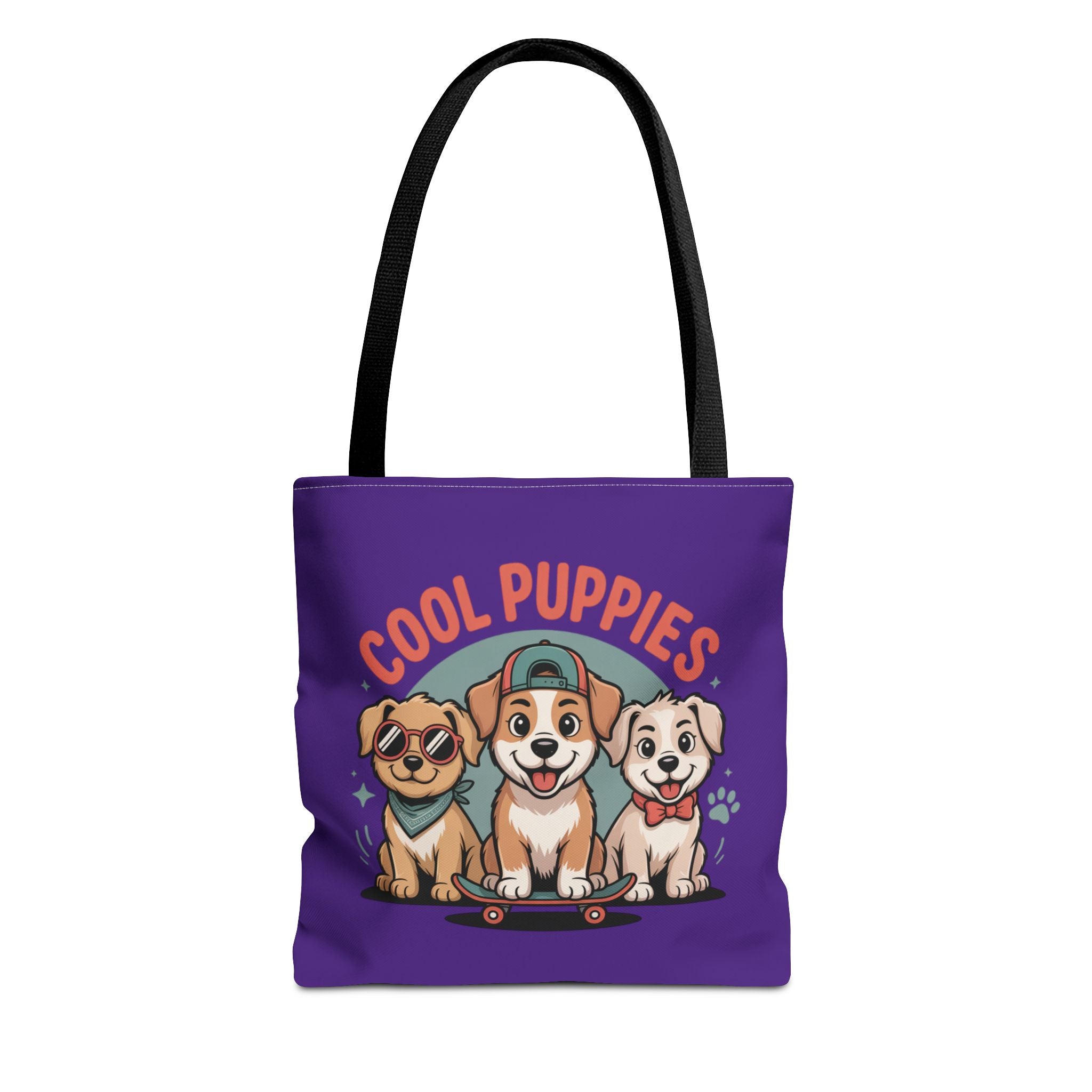 Purple Cool Puppies Tote Bag