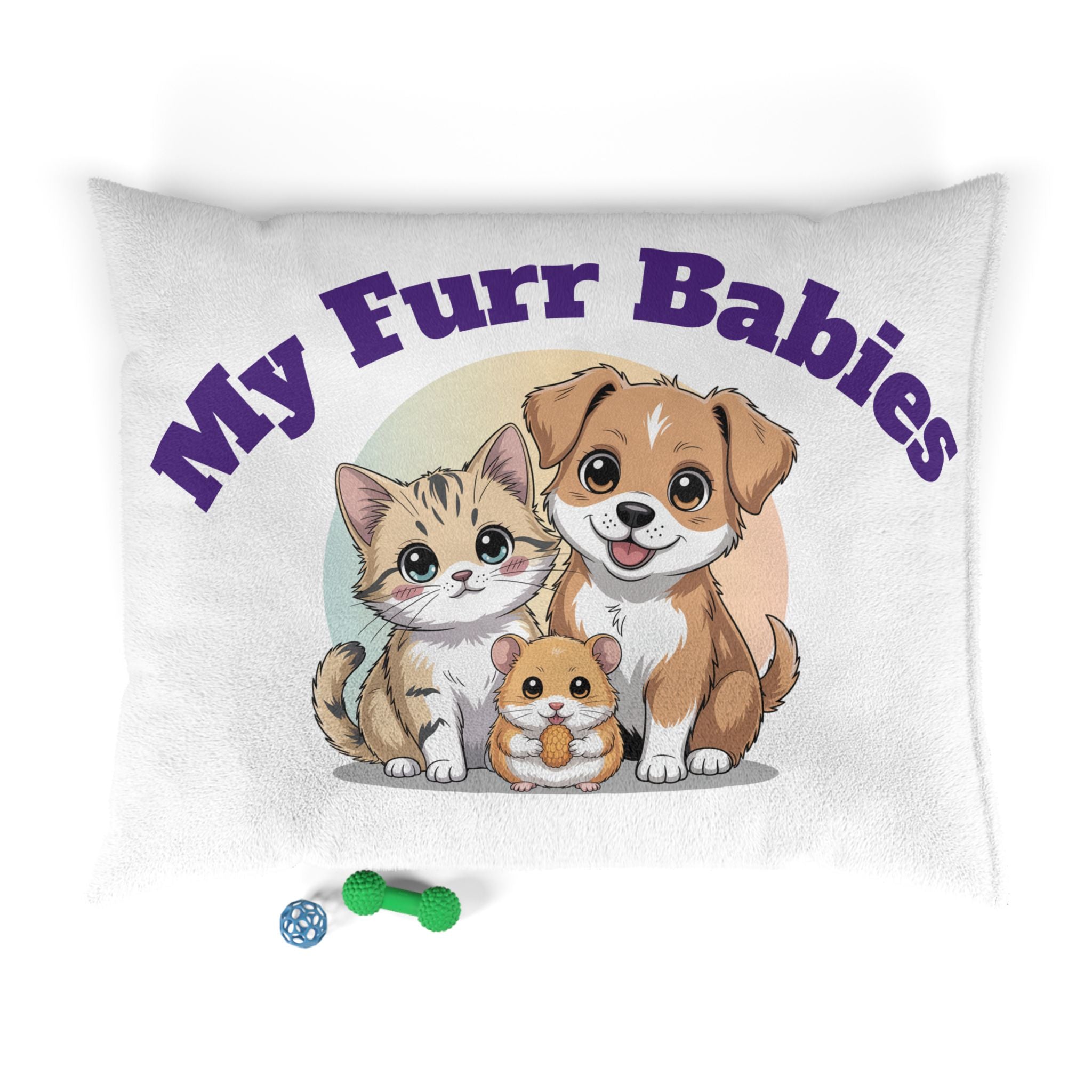 White My Furr Babies Pet Bed