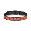 Orange Butterfly Pattern Pet Collar