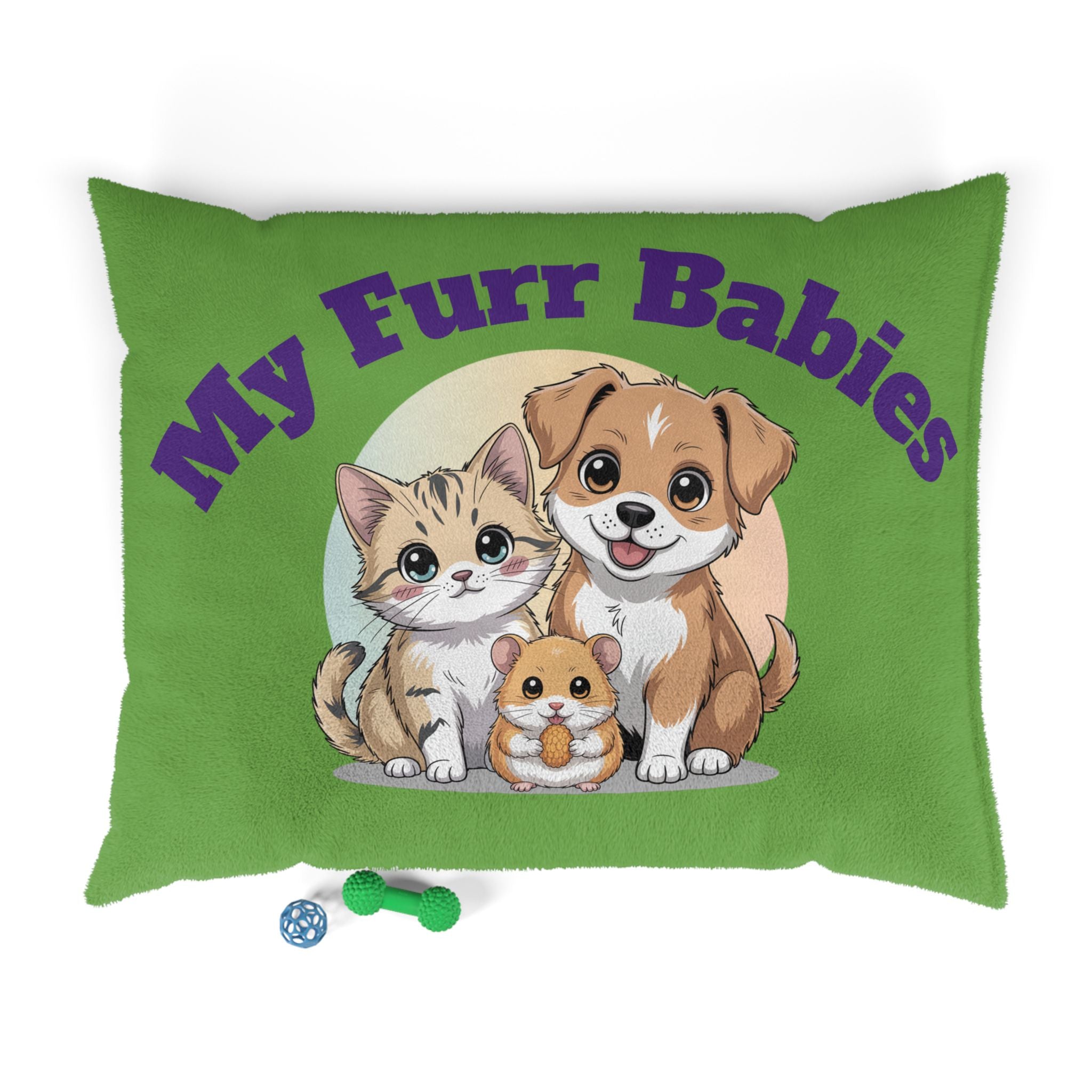 Lime Green My Furr Babies Pet Bed