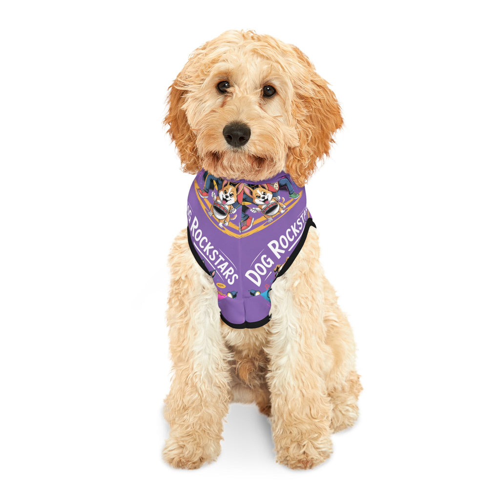 Purple Dog Rockstar Pattern Hoodie