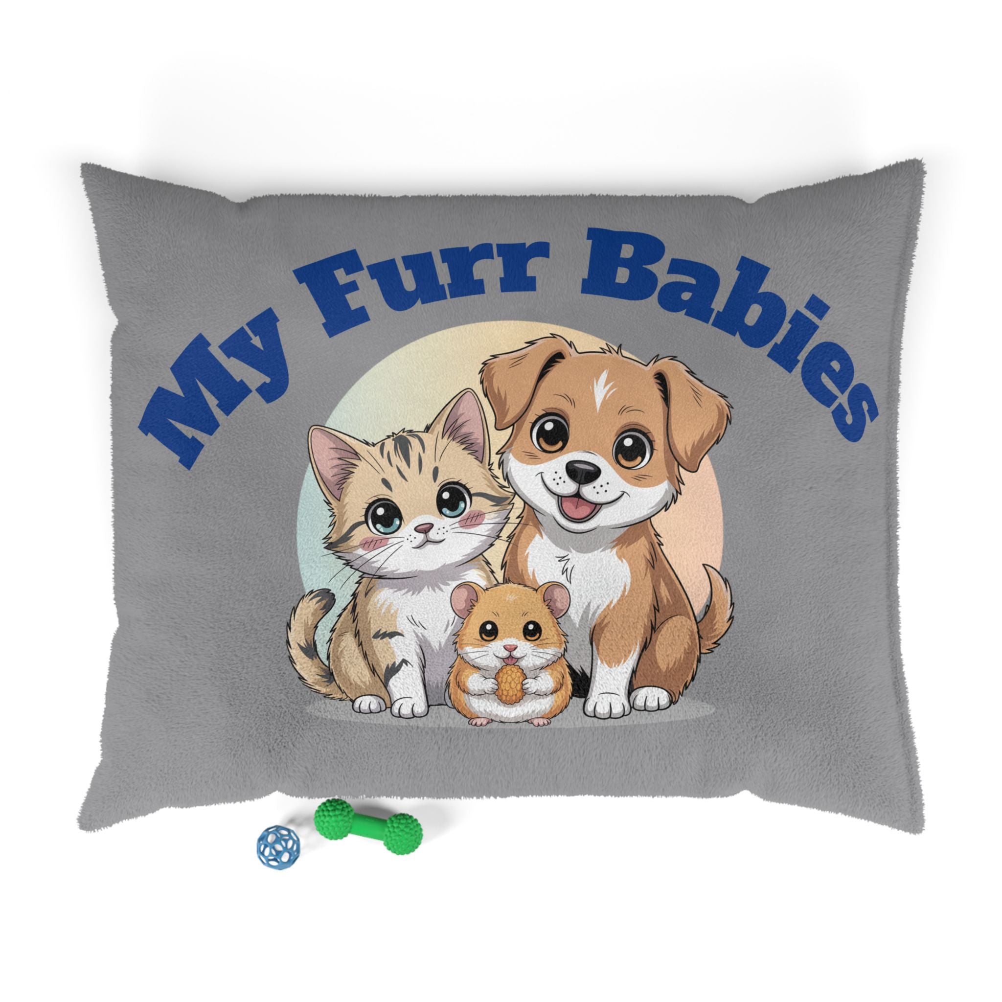 Gray My Furr Babies Pet Bed