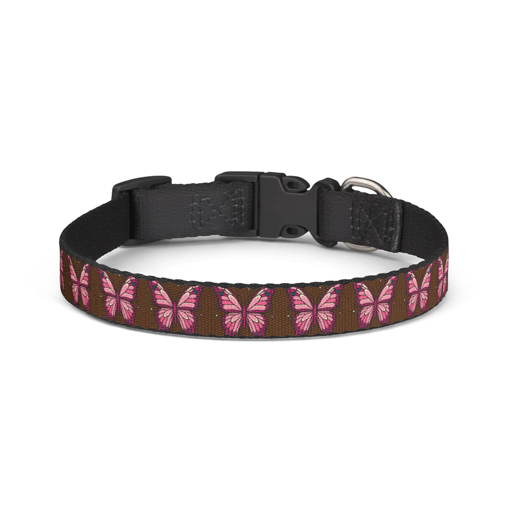 Pink Butterfly Clip-On Pet Collar