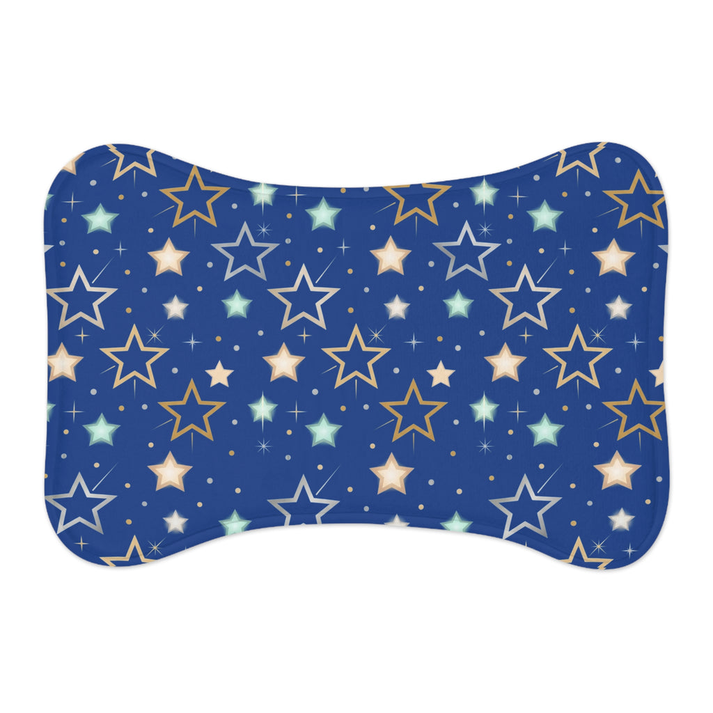 Blue Star Pattern Pet Feeding Mat