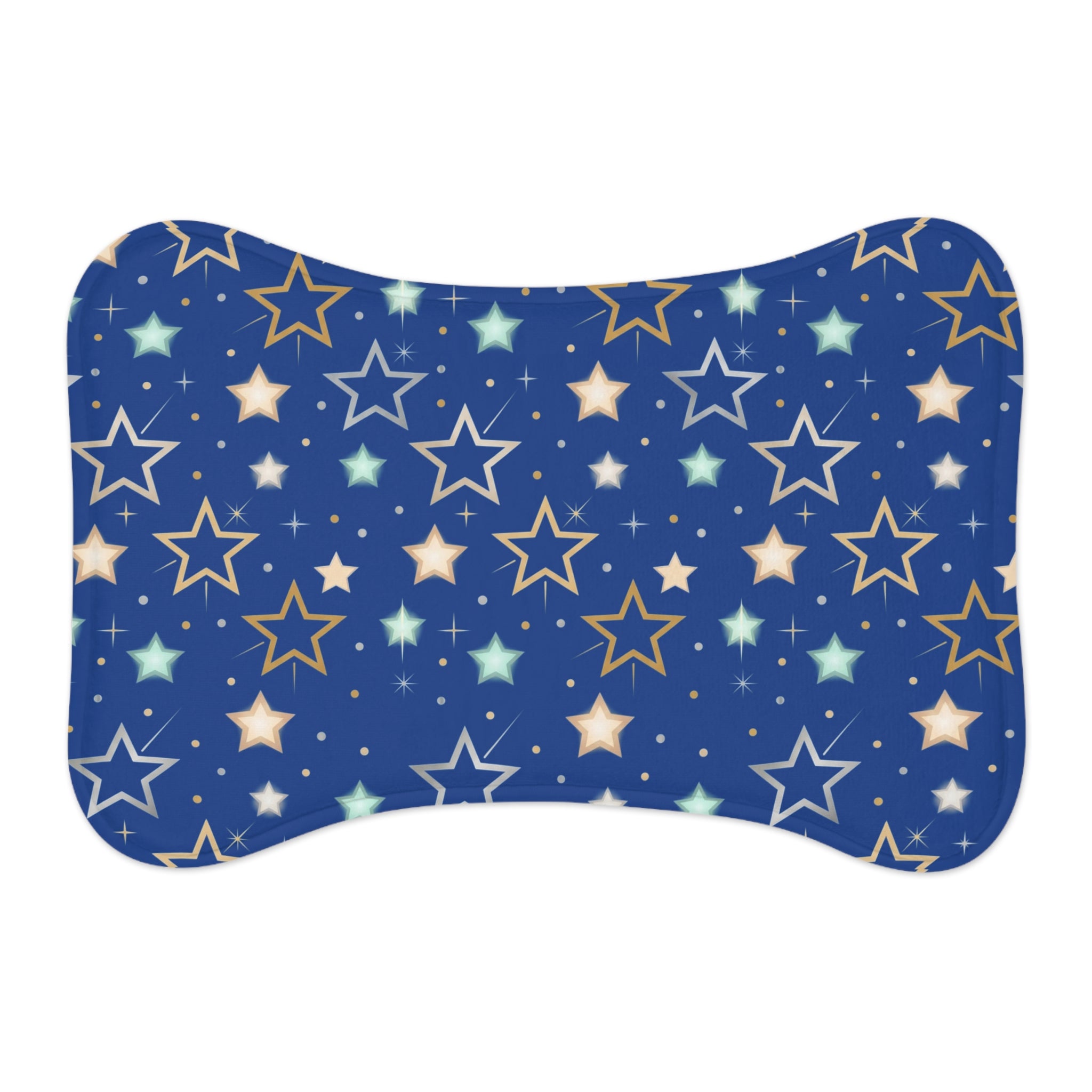 Blue Star Pattern Pet Feeding Mat