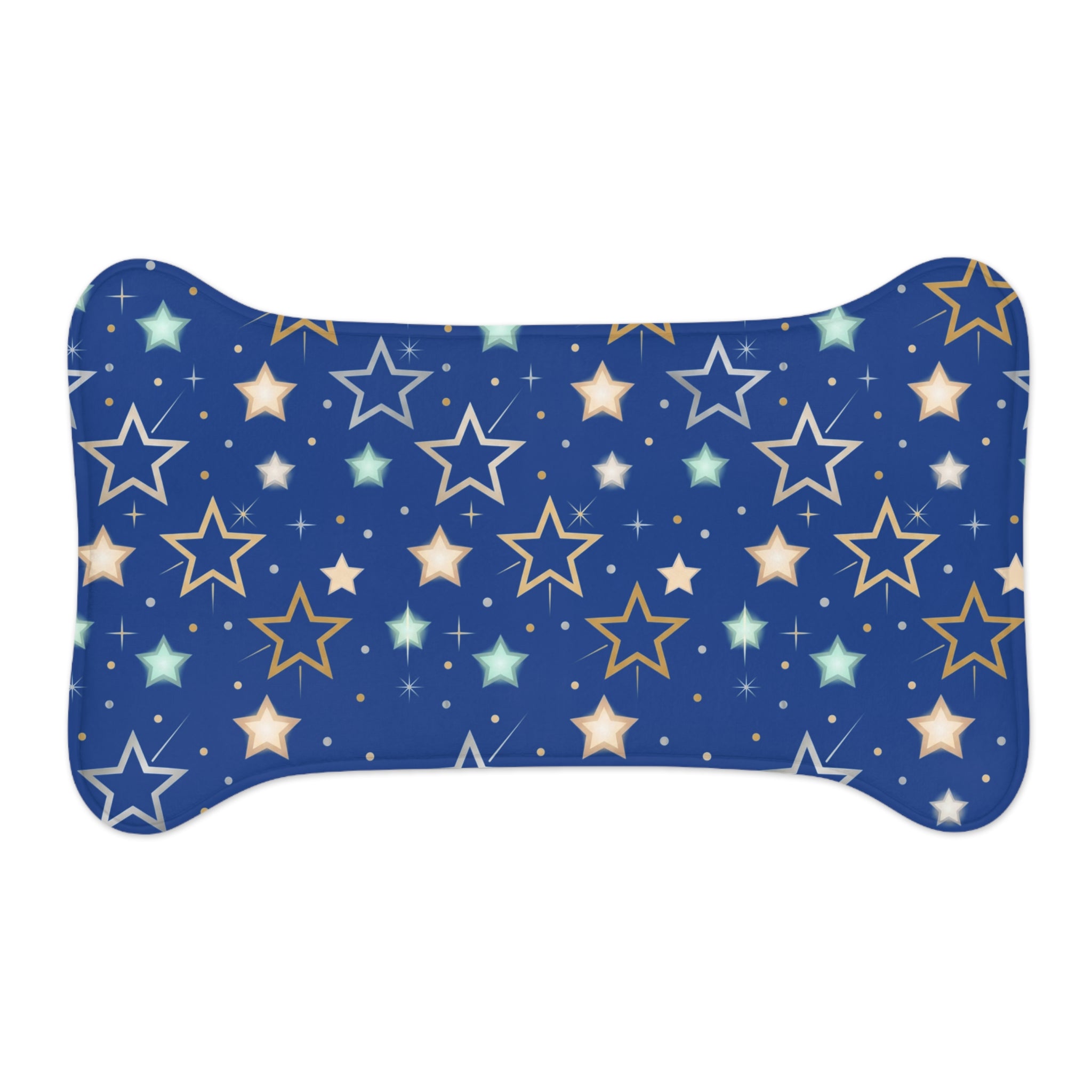 Blue Star Pattern Pet Feeding Mat