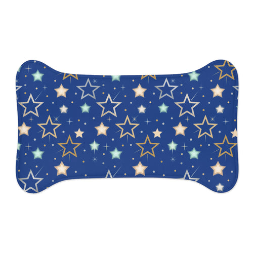 Blue Star Pattern Pet Feeding Mat