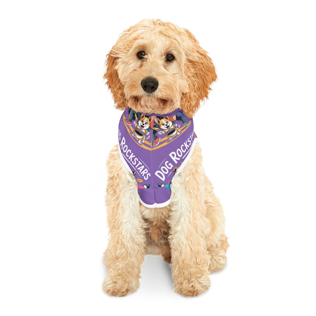 Purple Dog Rockstar Pattern Hoodie