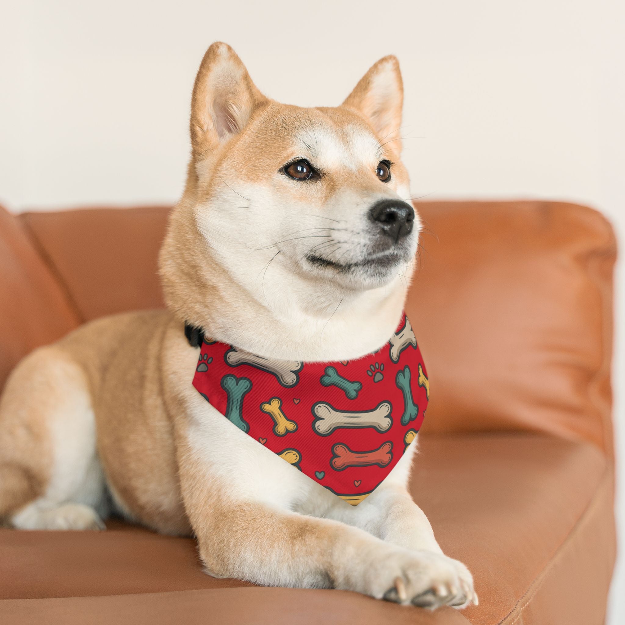 Red Pet Bandana Collar