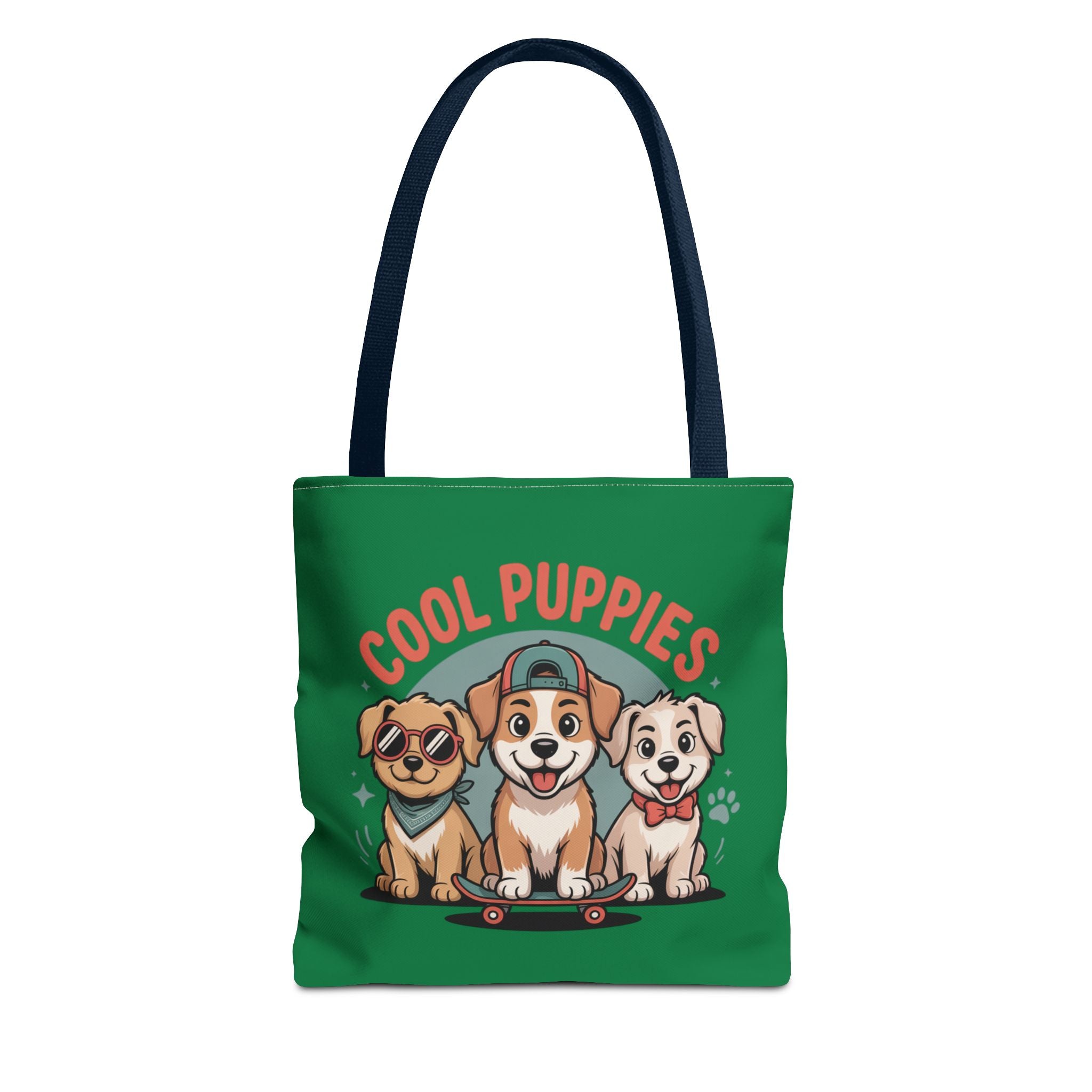 Green Cool Puppies Tote Bag