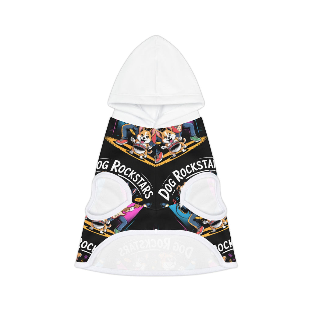 Black and white Dog Rockstars Pattern Pet Hoodie