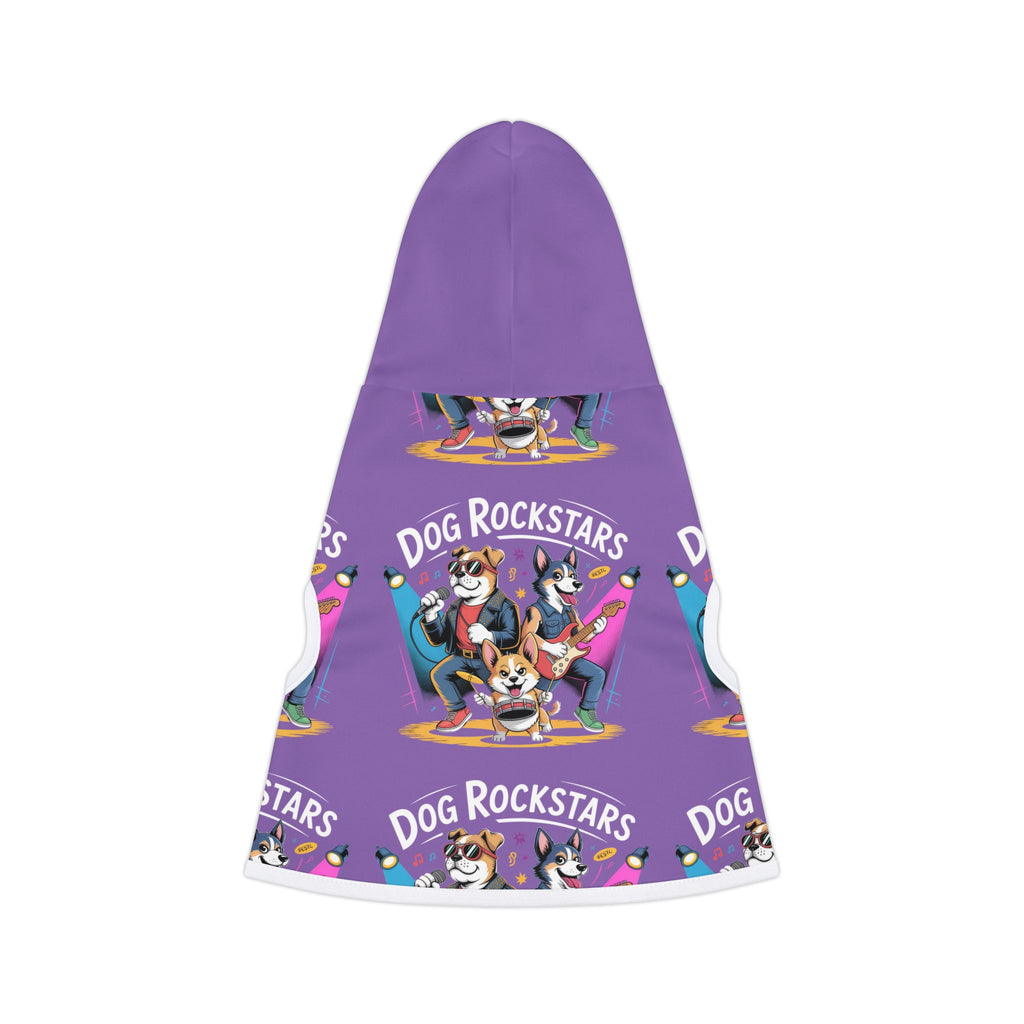 Purple Dog Rockstar Pattern Hoodie