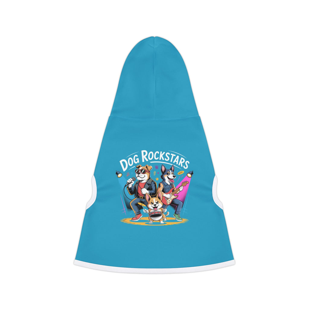 Light Blue Dog Rockstar Pet Hoodie