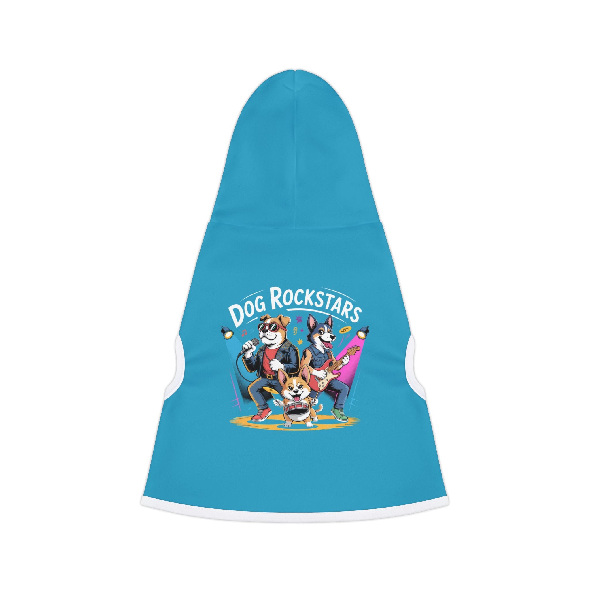 Light Blue Dog Rockstar Pet Hoodie