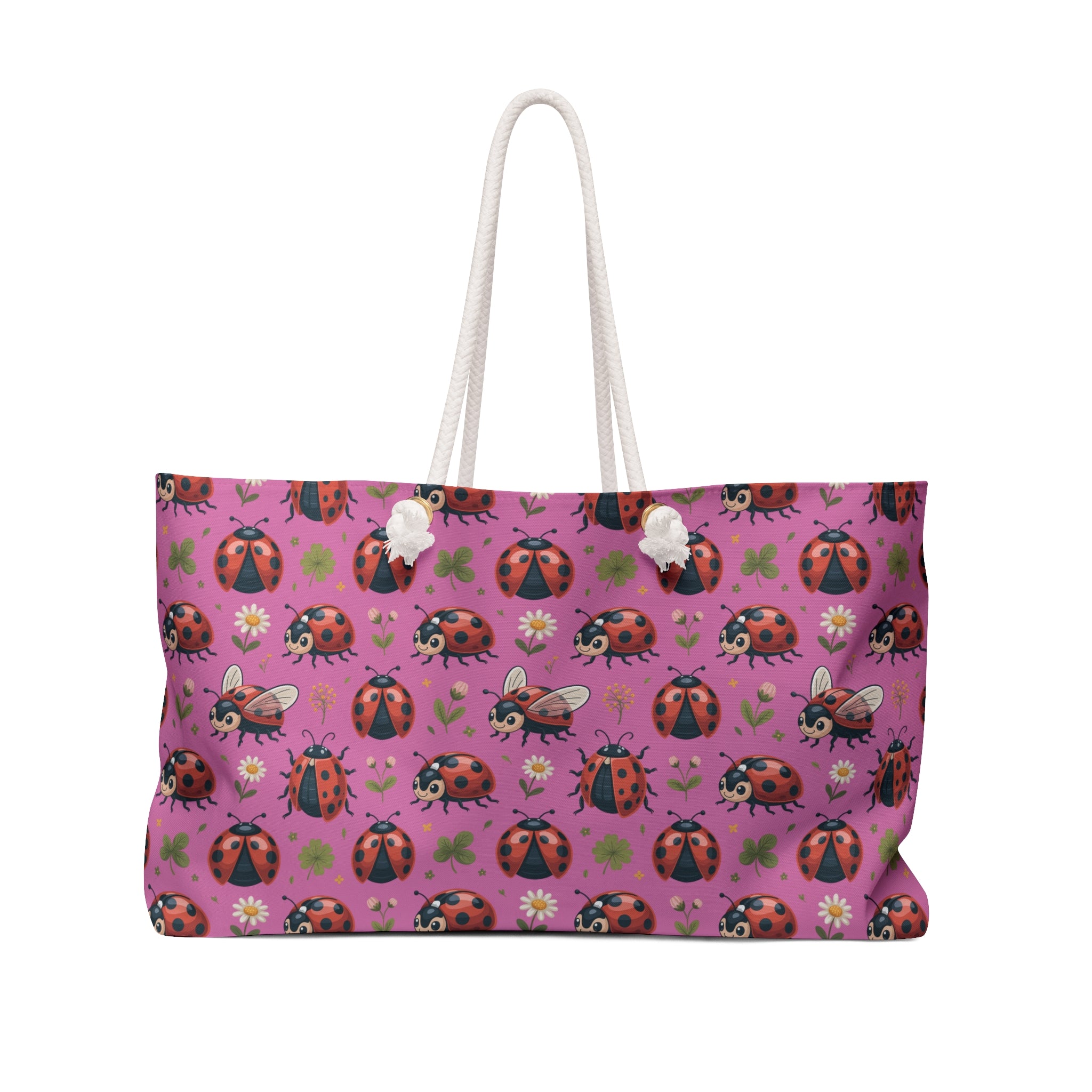Pink Ladybug Weekender Bag