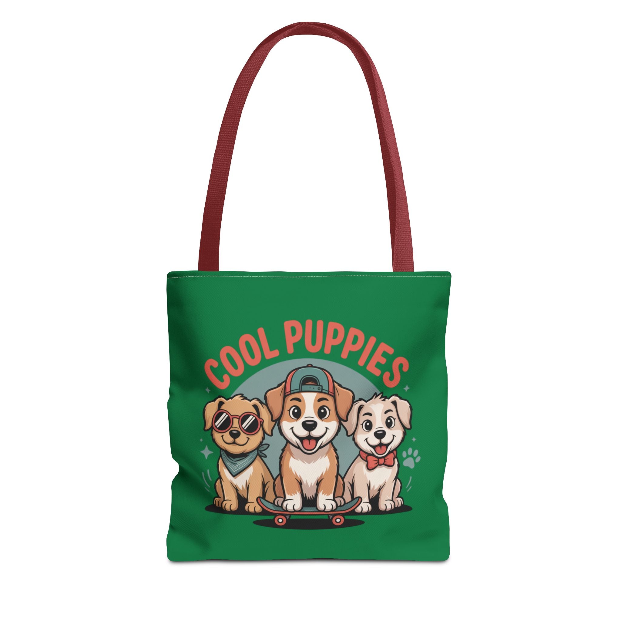 Green Cool Puppies Tote Bag