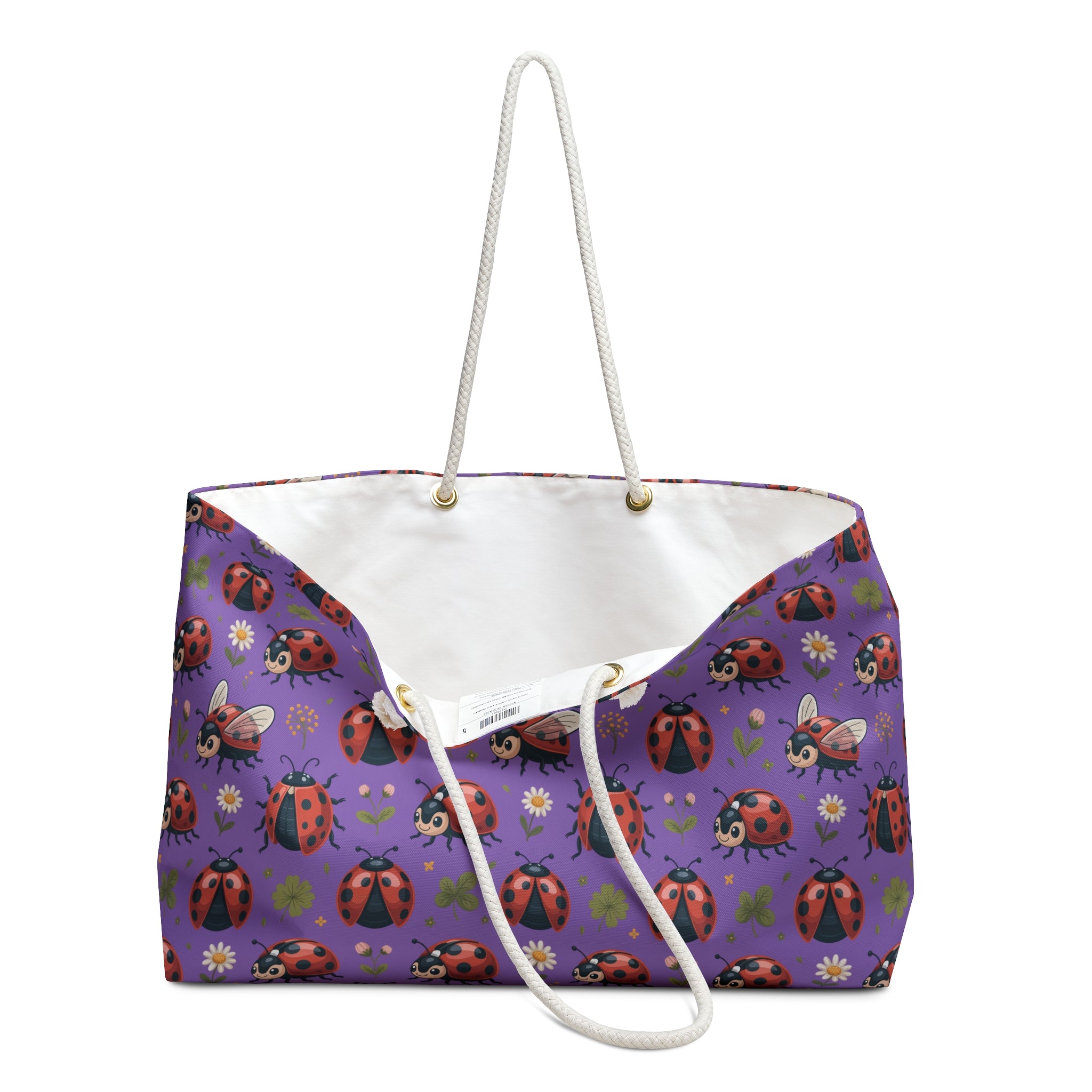 Purple Ladybug Weekender Bag