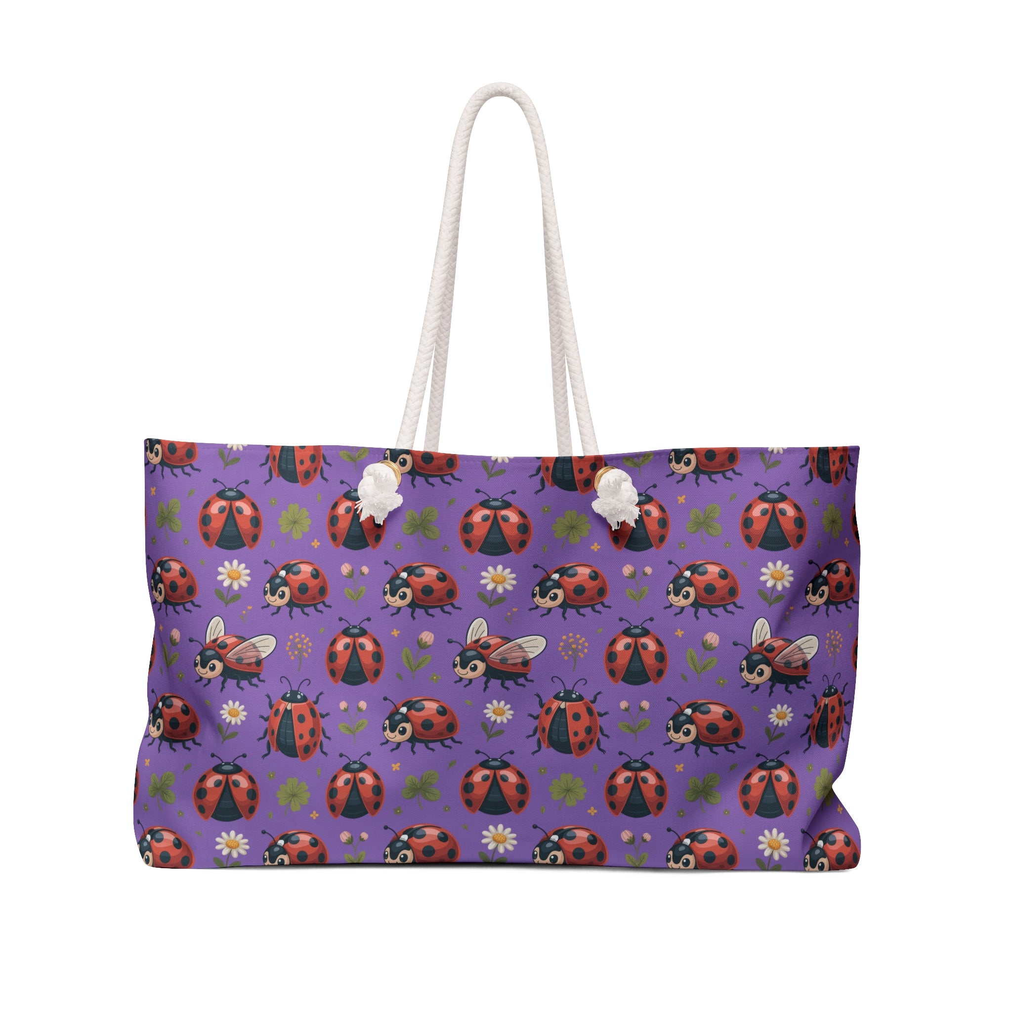 Purple Ladybug Weekender Bag