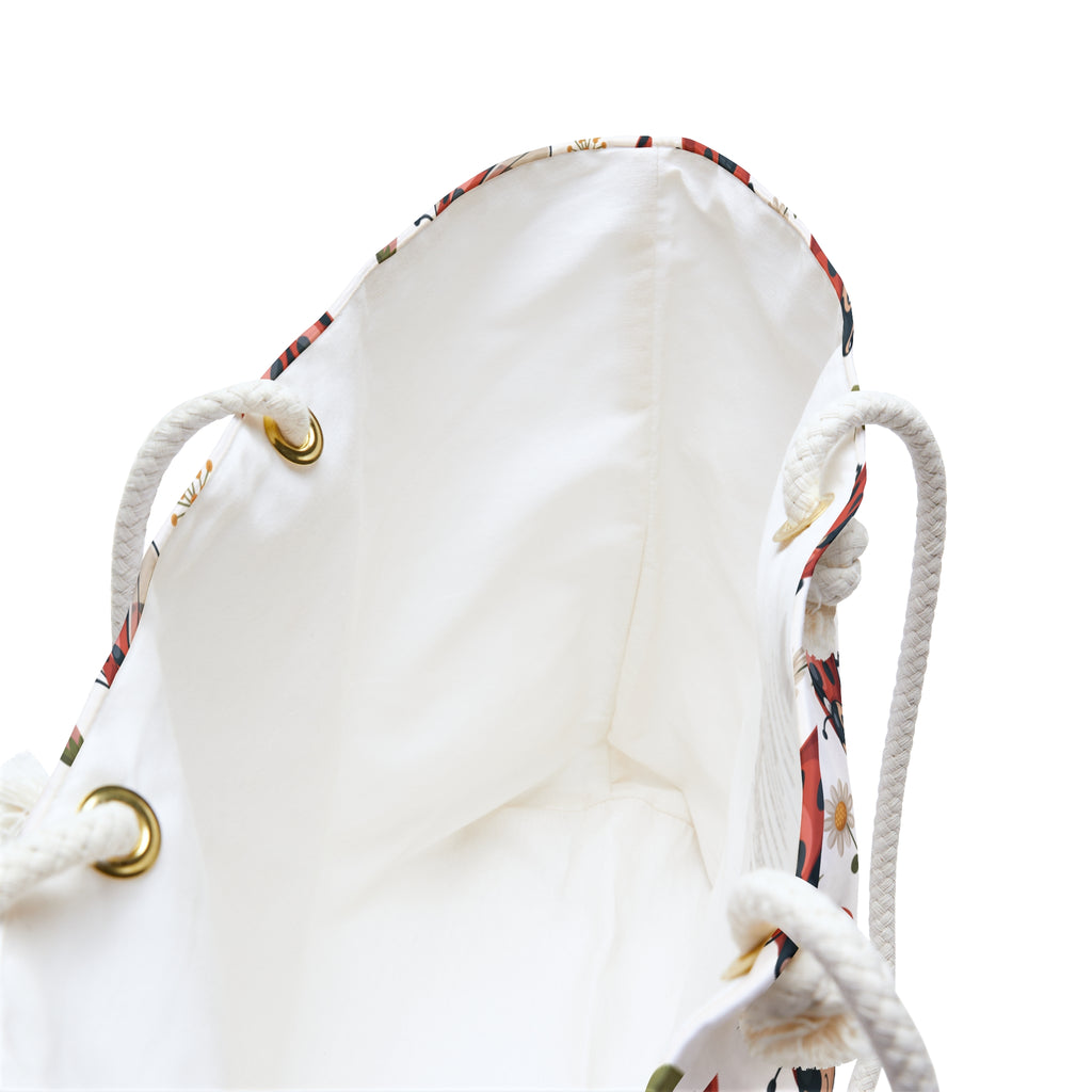 White Ladybug Weekender Bag