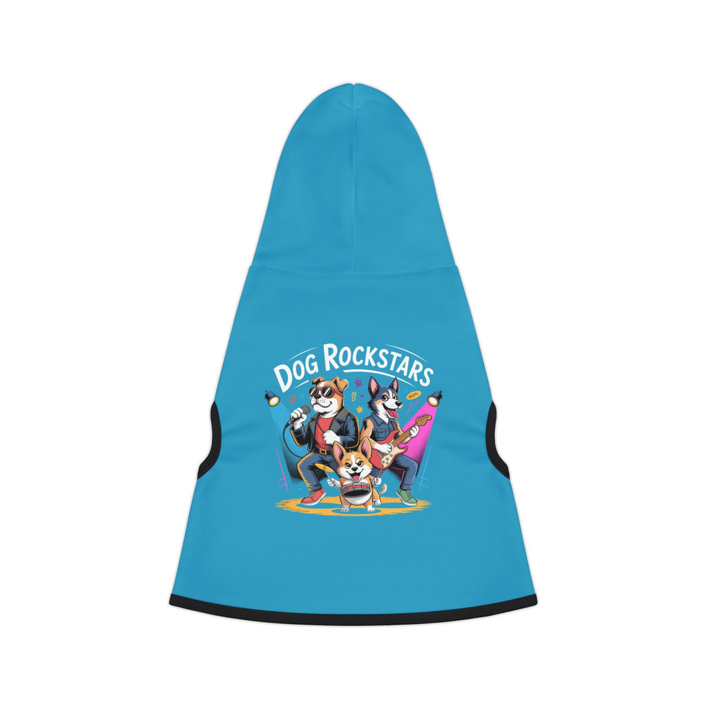 Light Blue Dog Rockstar Pet Hoodie