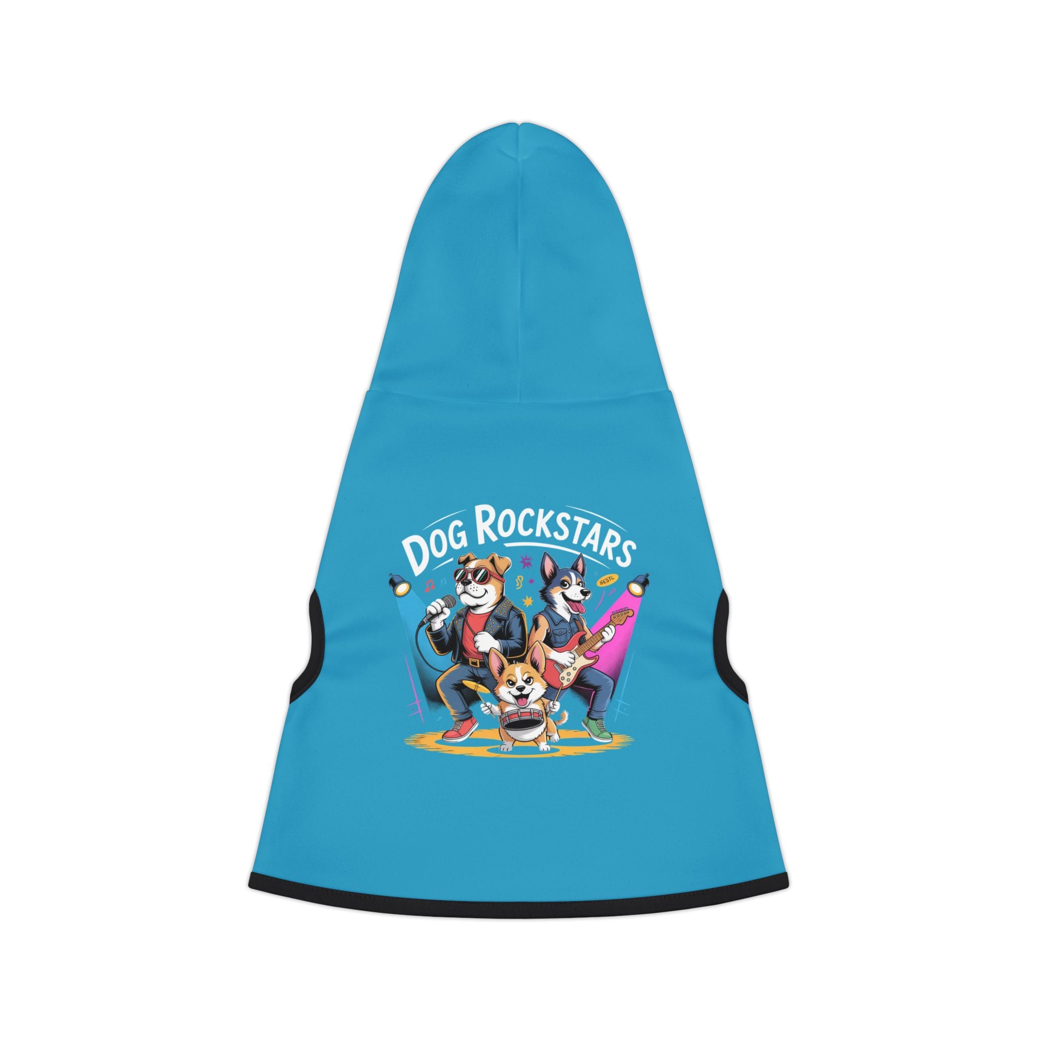 Light Blue Dog Rockstar Pet Hoodie
