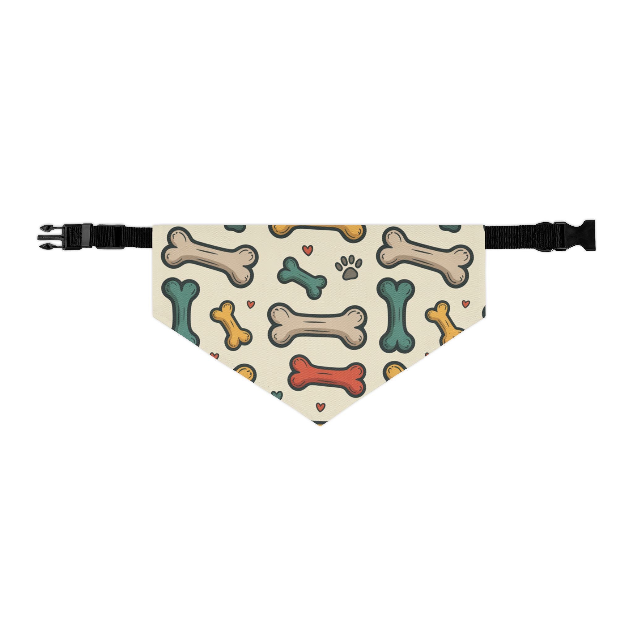 Dog Bone Pattern Bandana Collar
