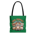 Green Cool Puppies Tote Bag