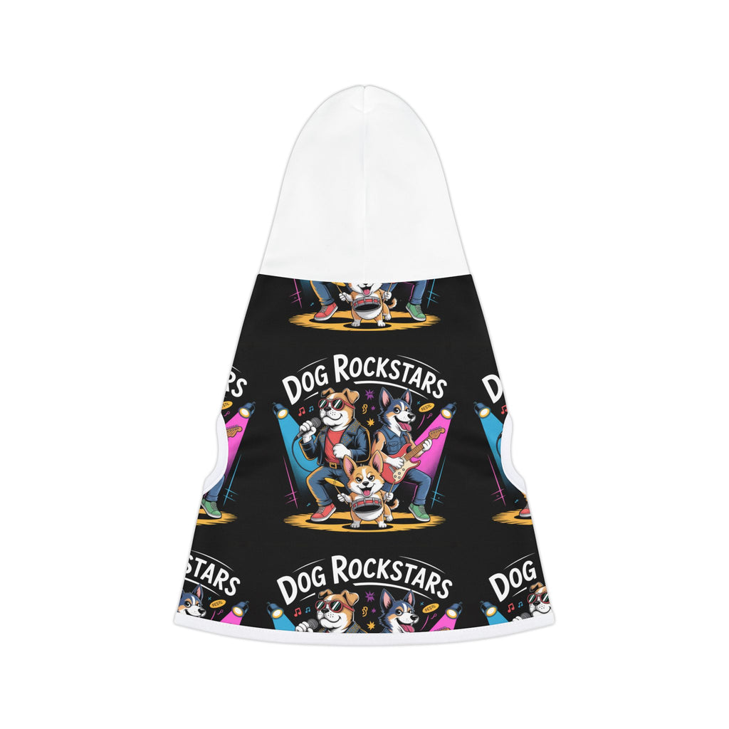 Black and white Dog Rockstars Pattern Pet Hoodie