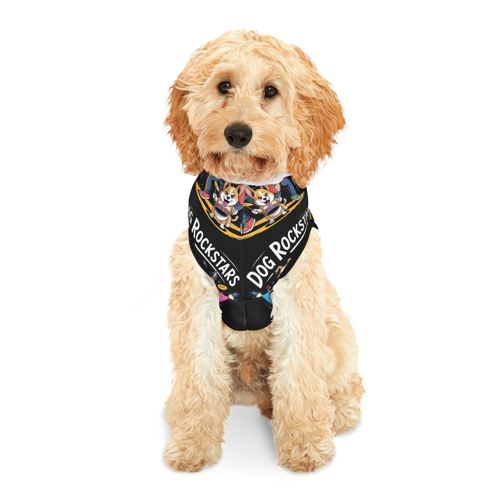 Black and white Dog Rockstars Pattern Pet Hoodie