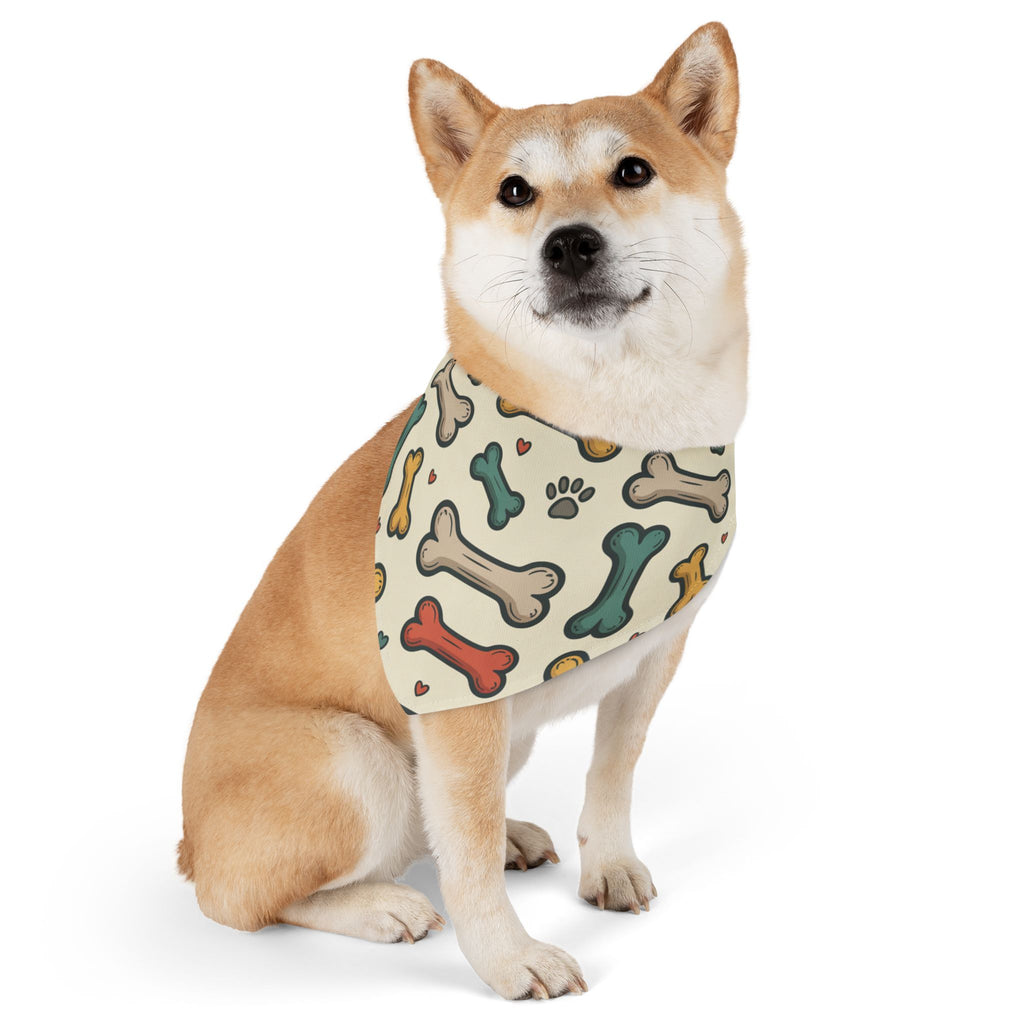 Dog Bone Pattern Bandana Collar