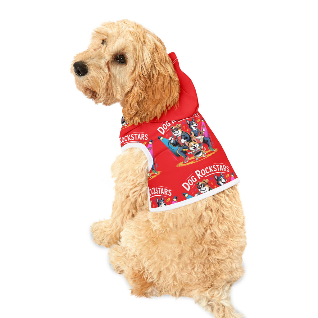 Red Dog Rockstar Pattern Hoodie