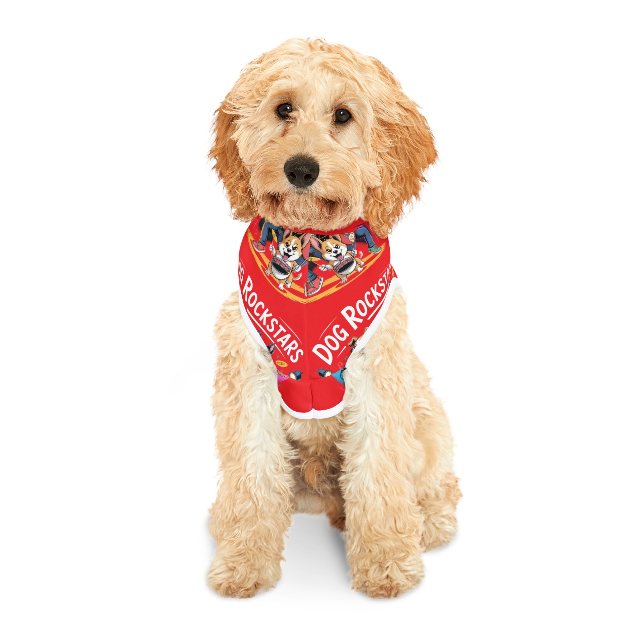 Red Dog Rockstar Pattern Hoodie