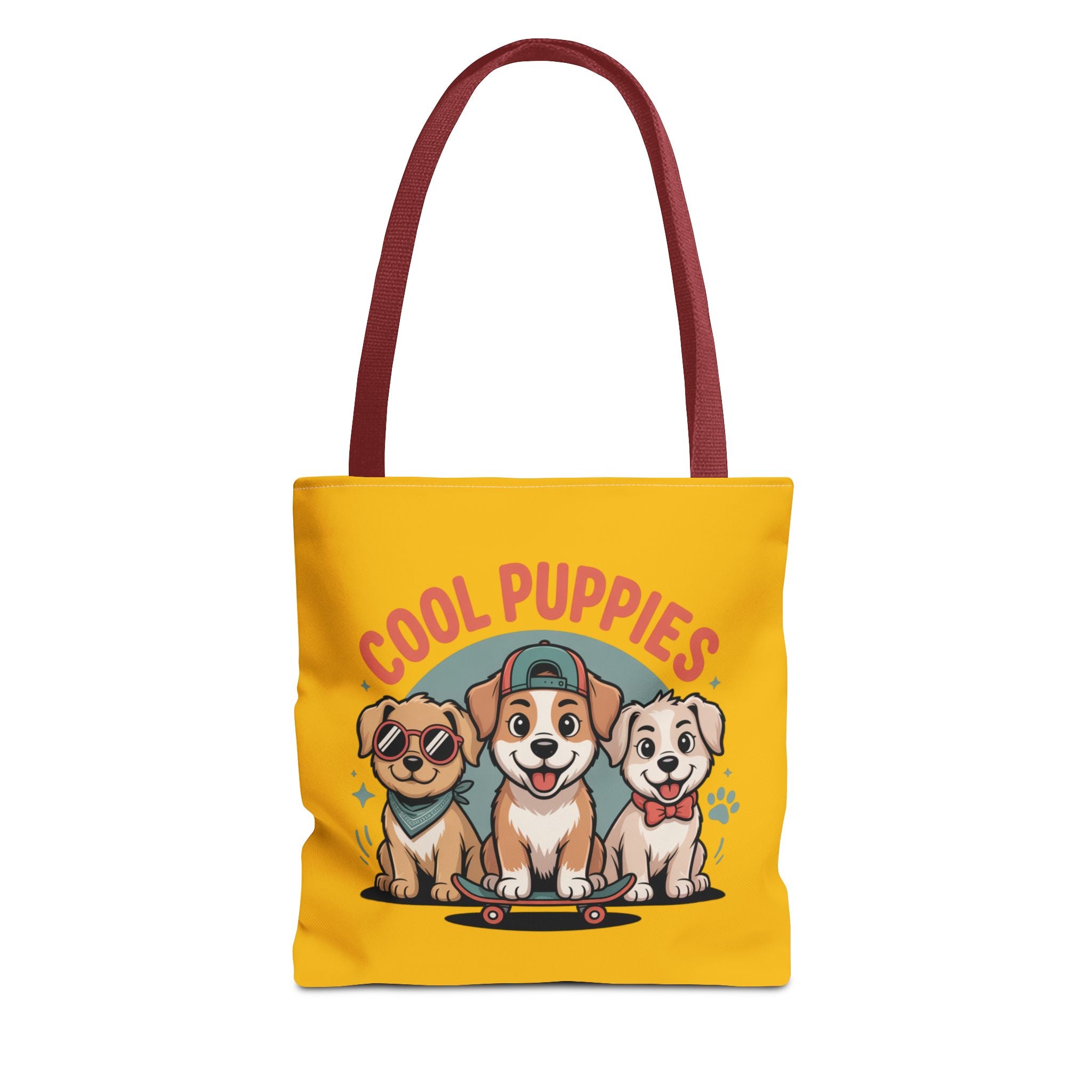 Yellow Cool Puppies Tote Bag