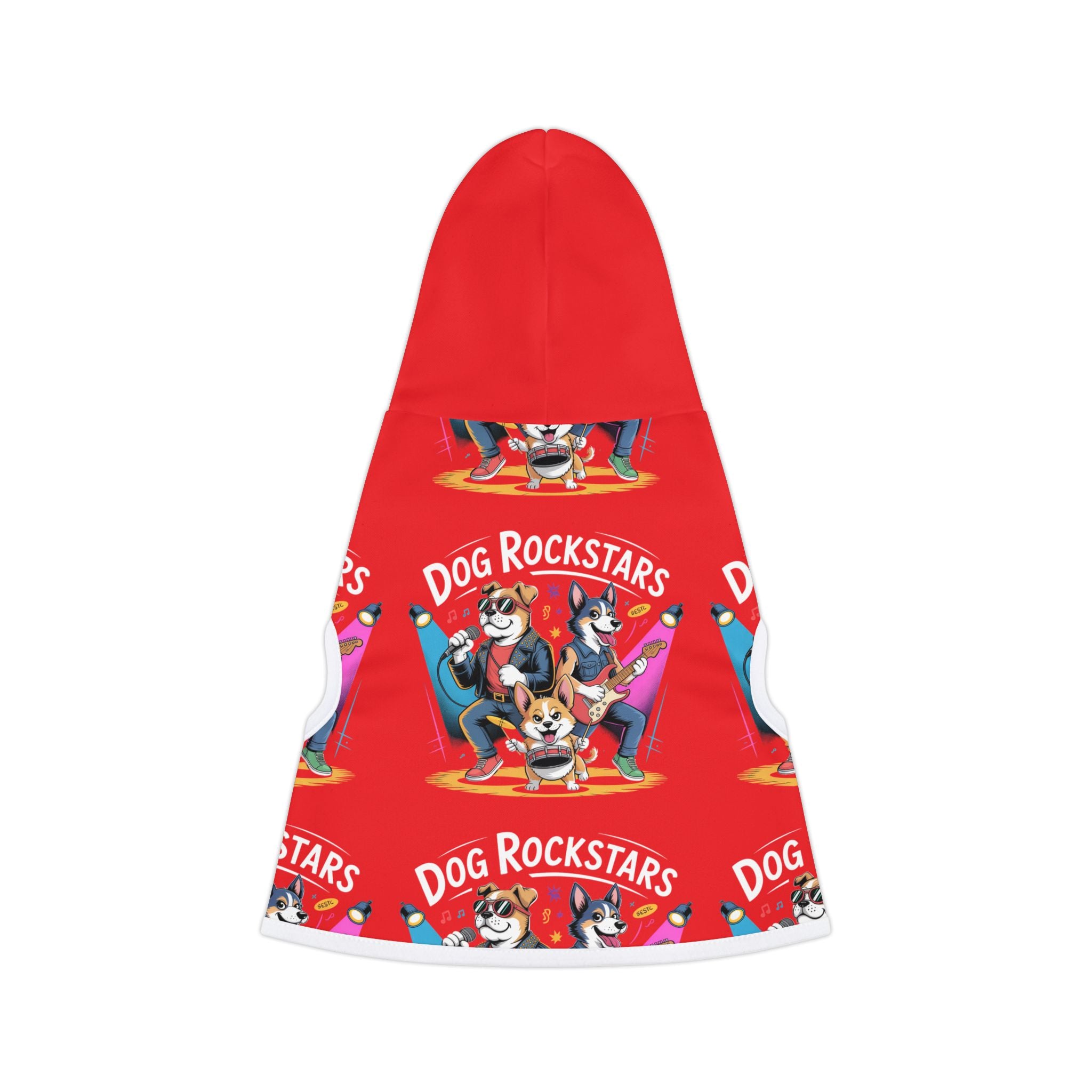 Red Dog Rockstar Pattern Hoodie