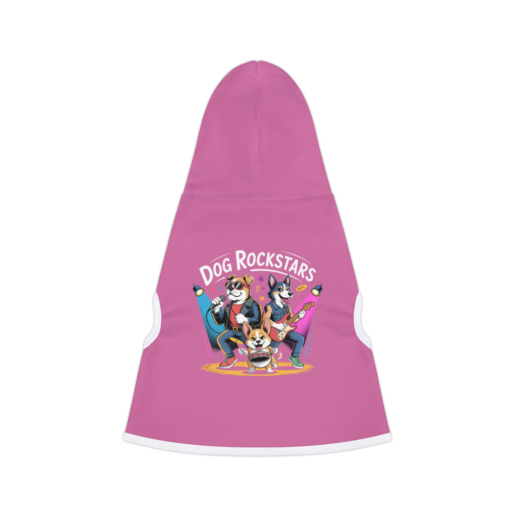 Pink Rockstar Pet Hoodie — "Rockstar" Graphic Dog Sweatshirt