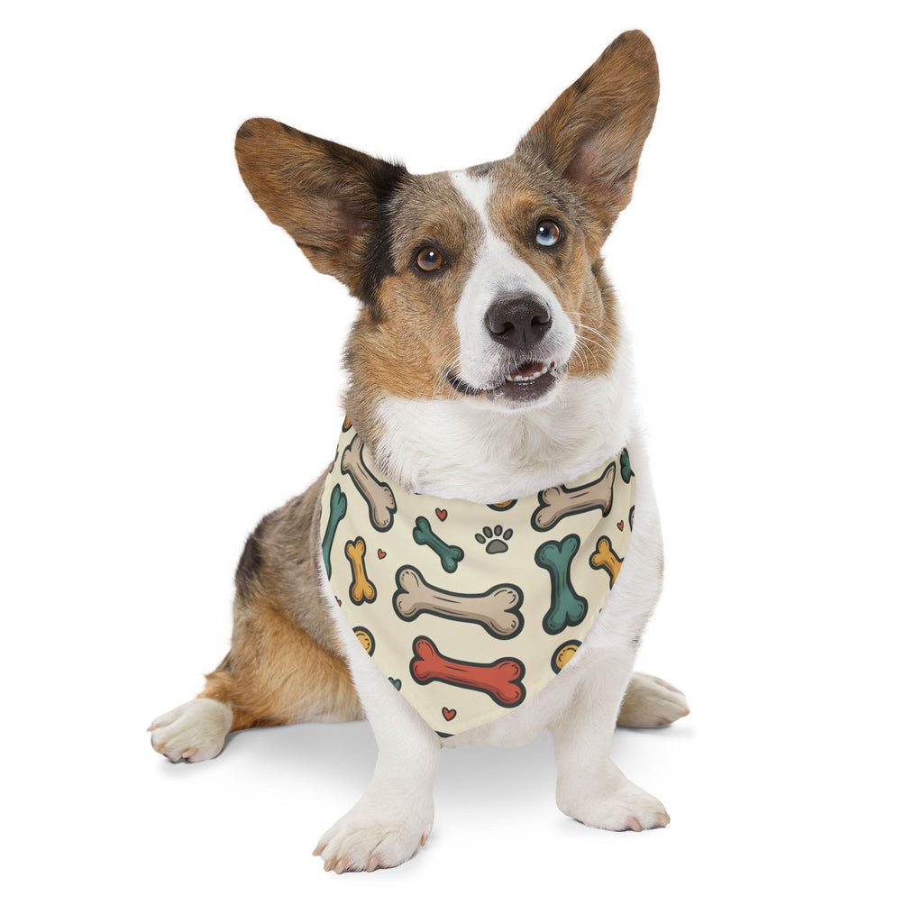 Dog Bone Pattern Bandana Collar