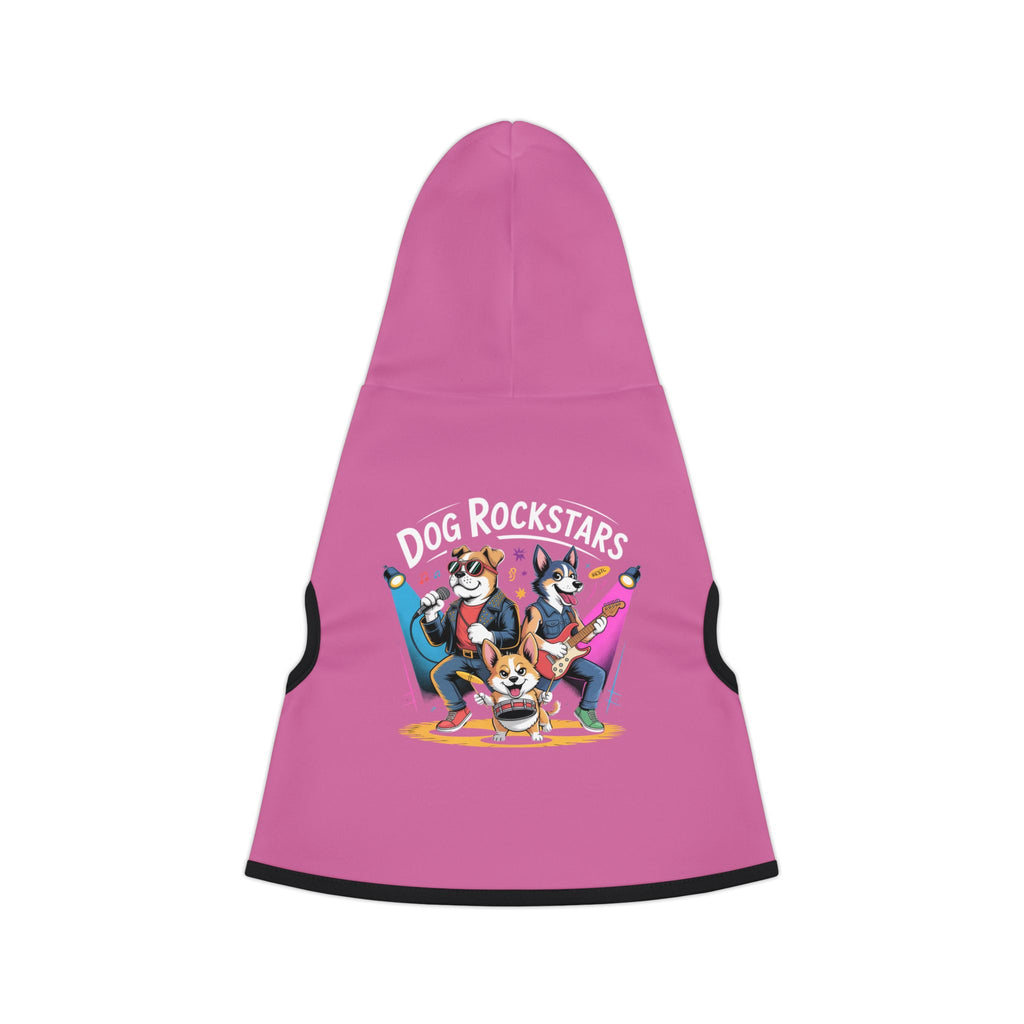Pink Rockstar Pet Hoodie — "Rockstar" Graphic Dog Sweatshirt