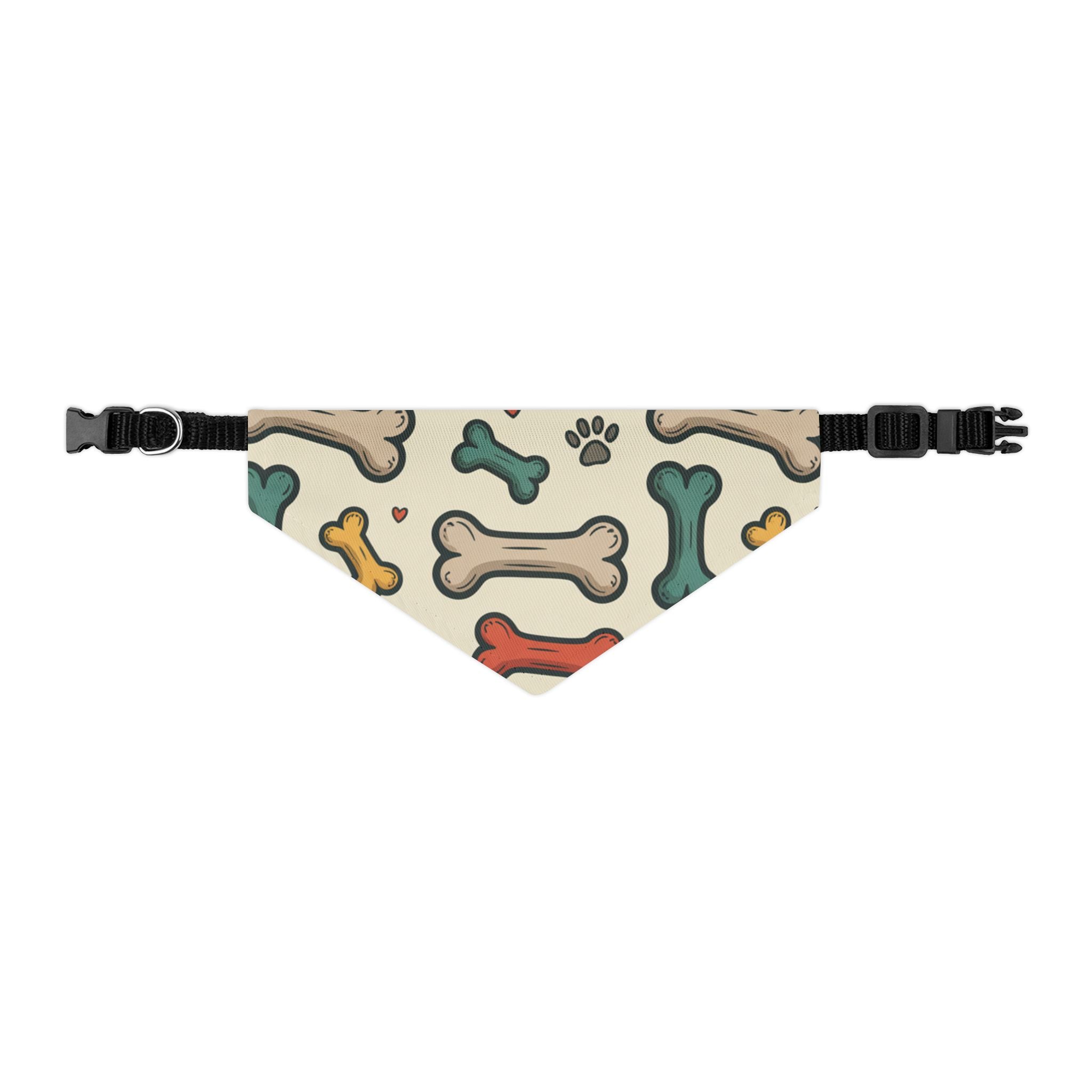 Dog Bone Pattern Bandana Collar