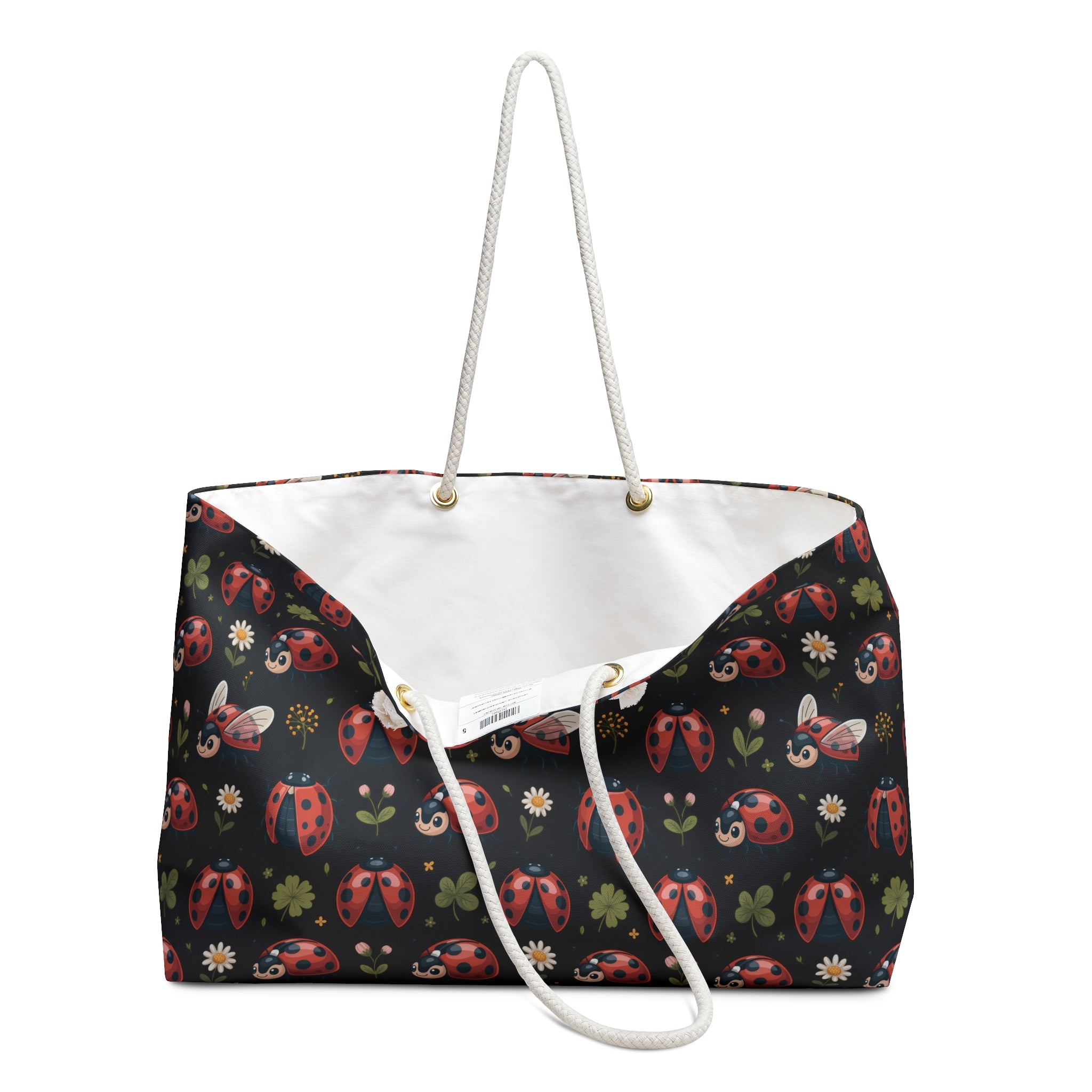 Black Ladybug Weekender Bag