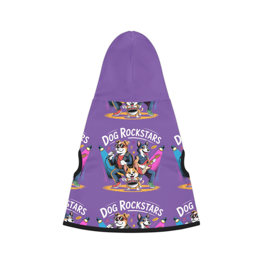 Purple Dog Rockstar Pattern Hoodie