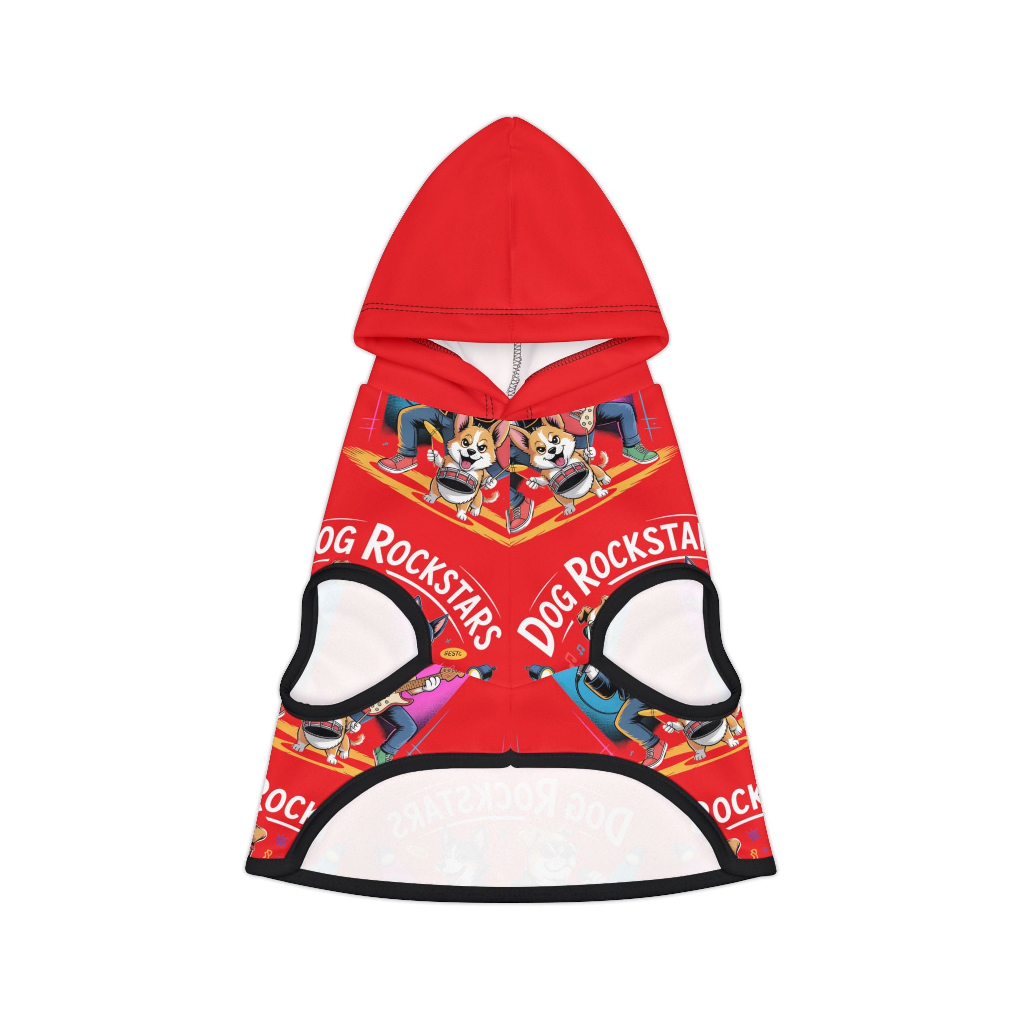 Red Dog Rockstar Pattern Hoodie