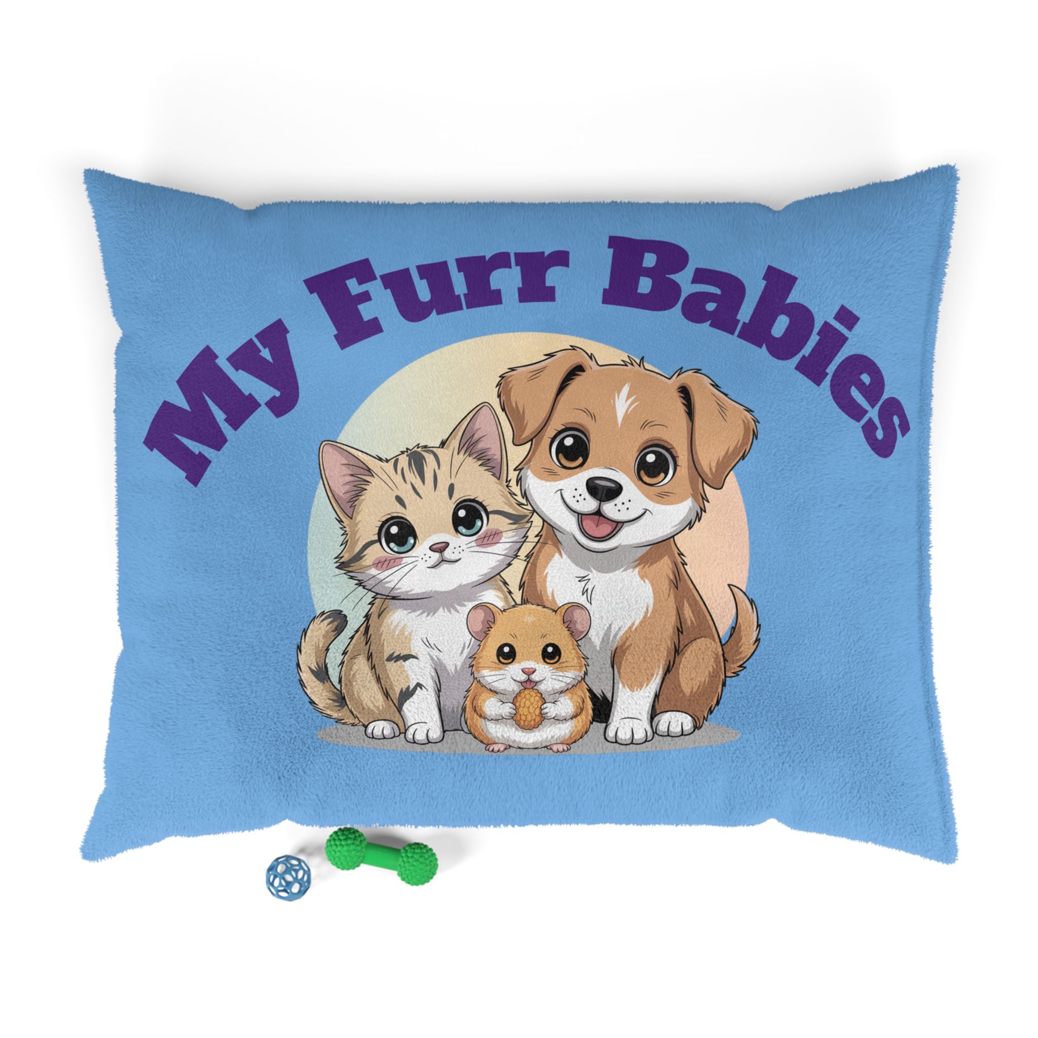 Sky Blue My Furr Babies Pet Bed