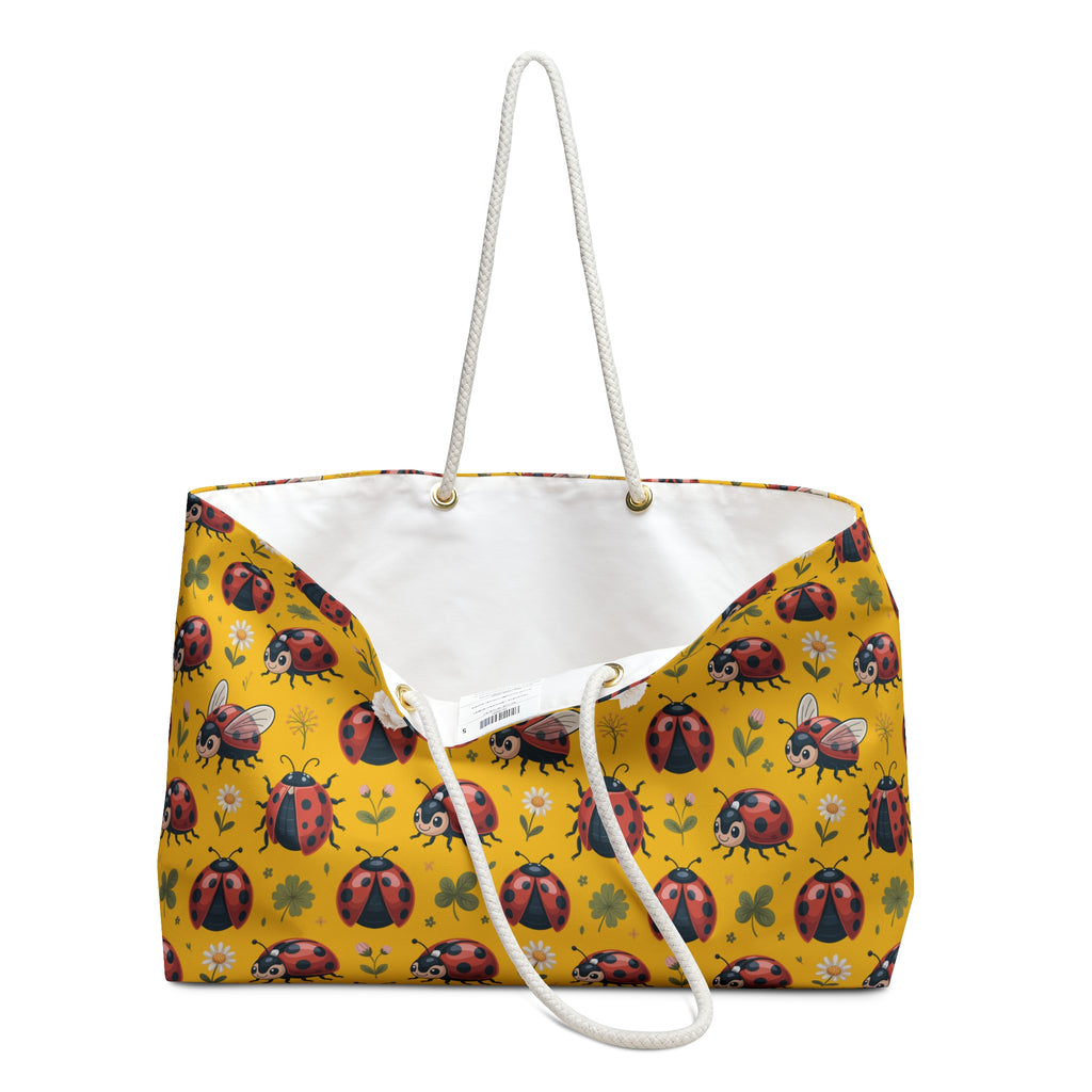 Yellow Ladybug Weekender Bag