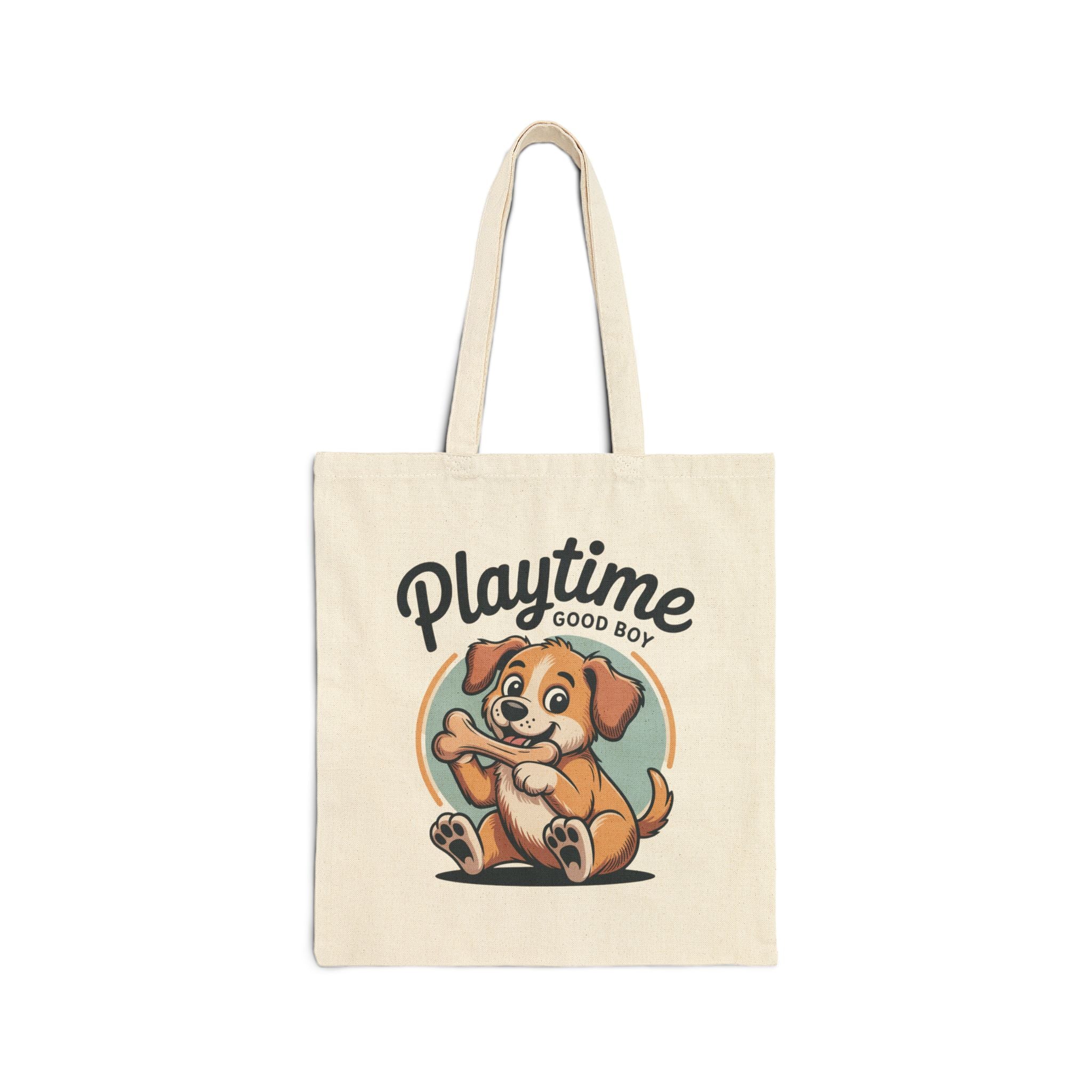 Cute Puppy Cotton Canvas Tote Bag