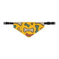 Yellow Dog Bone Pattern Bandana Collar