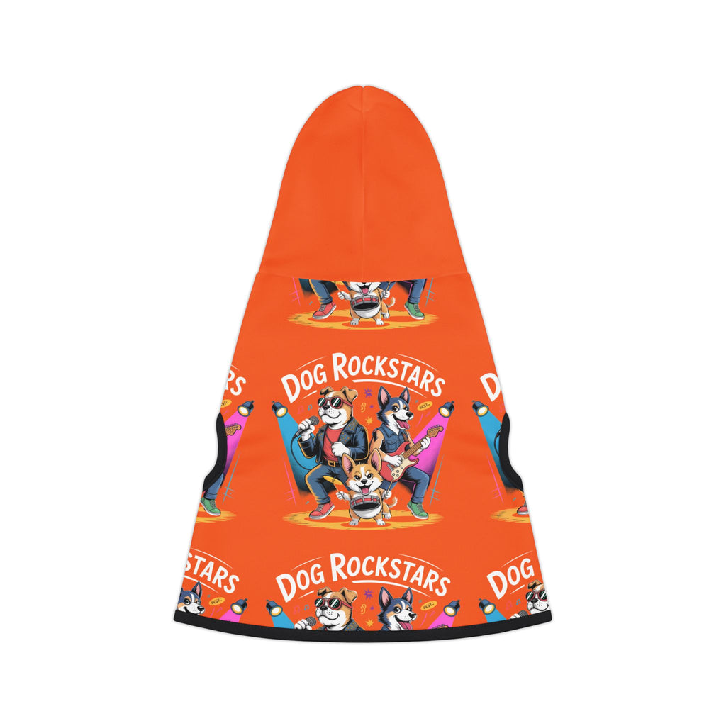 Orange Dog Rockstar Pattern Hoodie