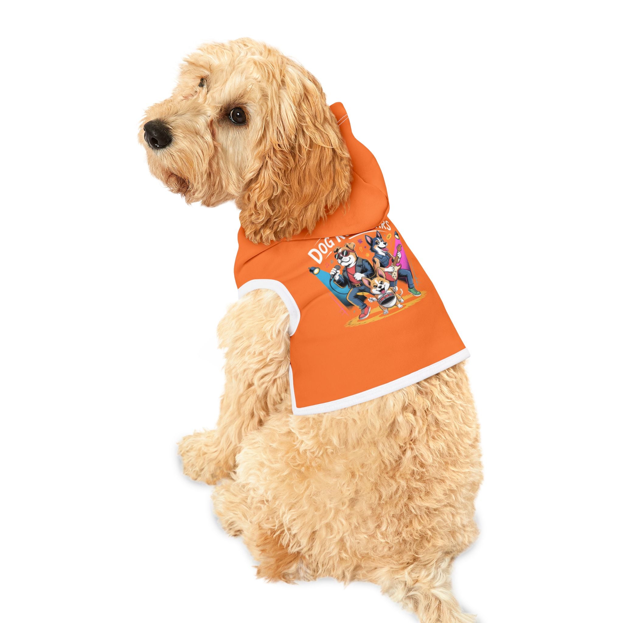 Orange Rockstar Pet Hoodie