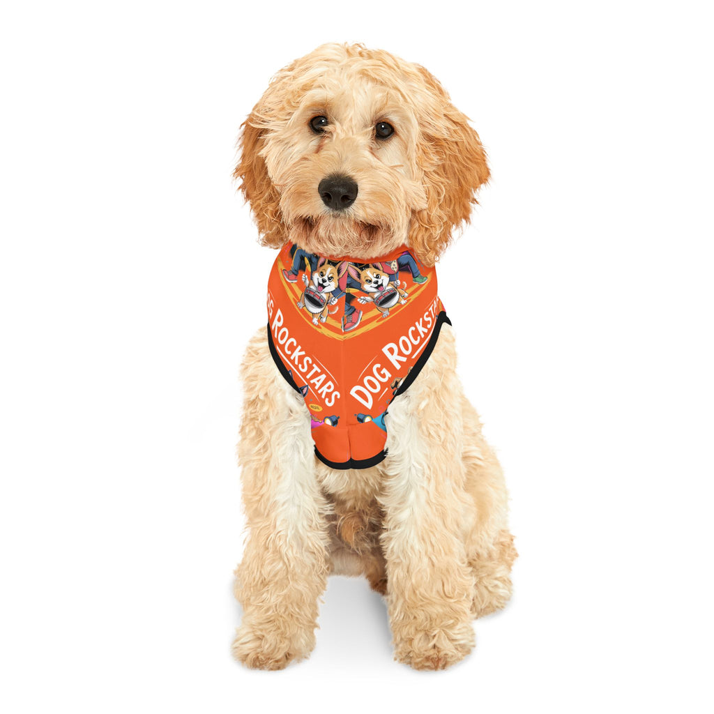 Orange Dog Rockstar Pattern Hoodie
