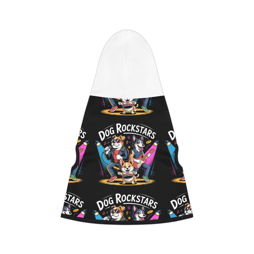 Black and white Dog Rockstars Pattern Pet Hoodie