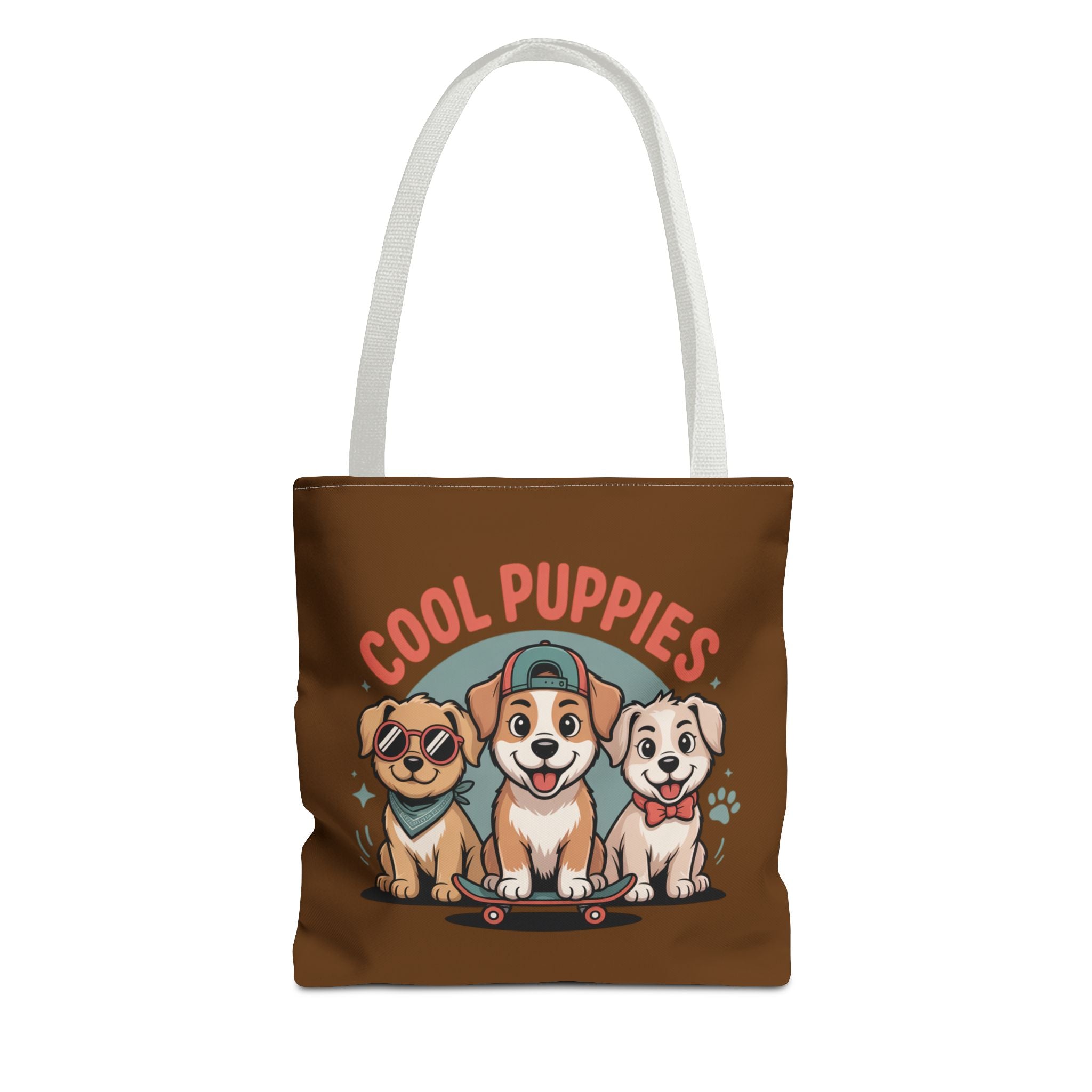 Brown Cool Puppies Tote Bag
